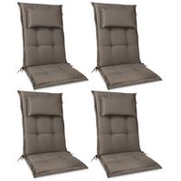 HOCHLEHNERAUFLAGE HighLux HL 120/52/7cm Taupe 4tlg - Taupe, Textil (50/7/120cm) - Beautissu 