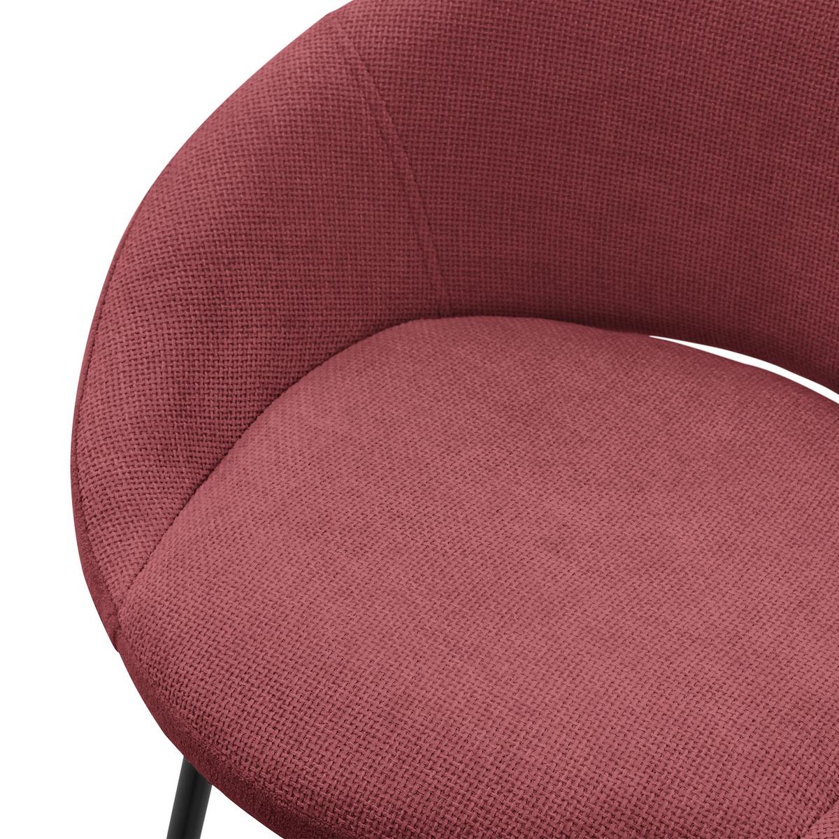 BARHOCKER 2er Set Rot mit Stoffbezug - Rot/Schwarz, Metall (56/94/50cm) - ML-DESIGN