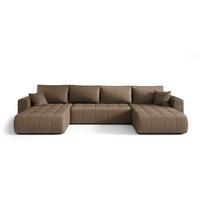 WOHNLANDSCHAFT Camila In Monolith - Braun, Holzwerkstoff/Textil (384/85/175cm) - Fun Möbel
