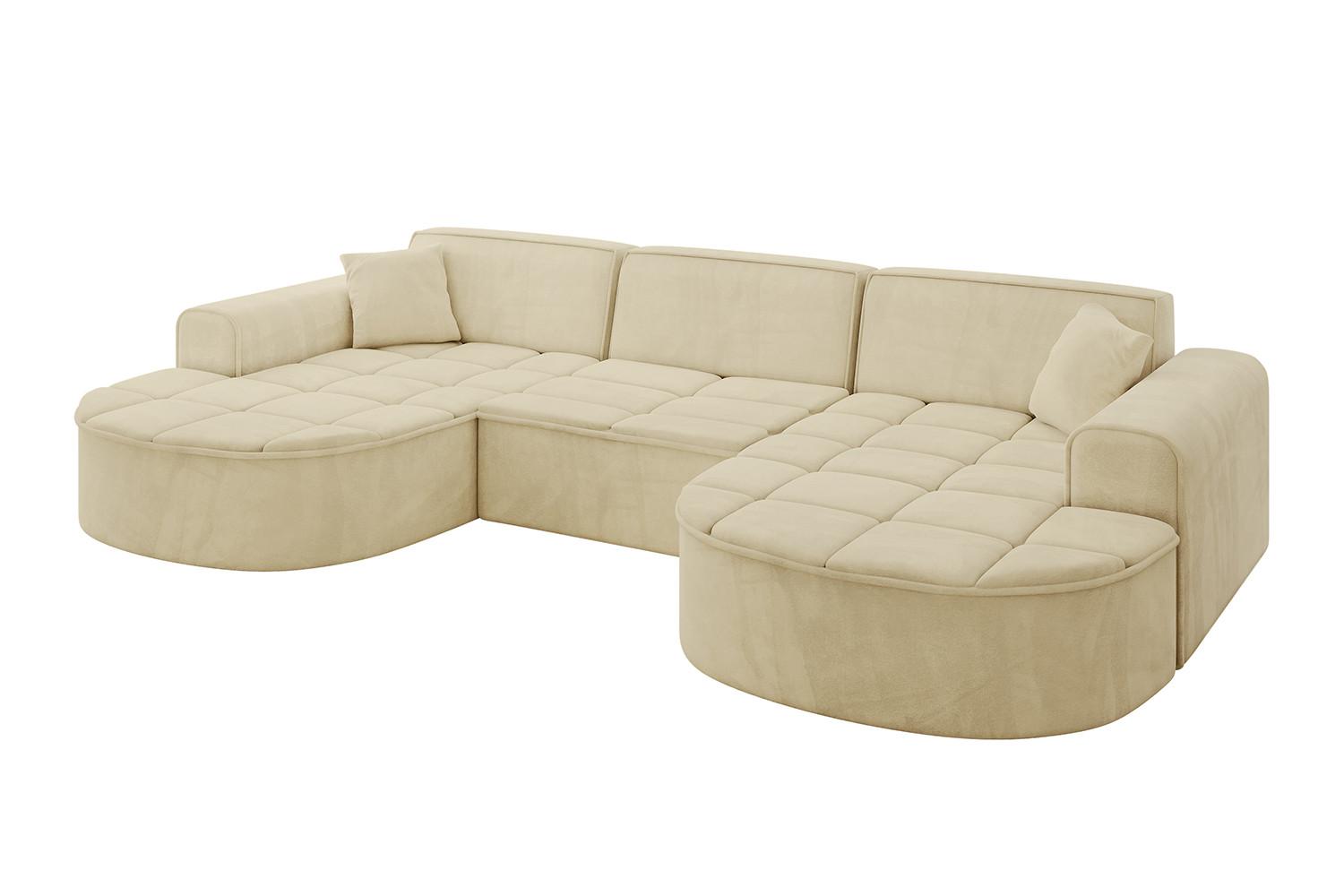 WOHNLANDSCHAFT TARO-U1 - 303x171x79,5 cm Beige - Beige, Holzwerkstoff/Textil (303/79.5/171cm) - ALTDECOR