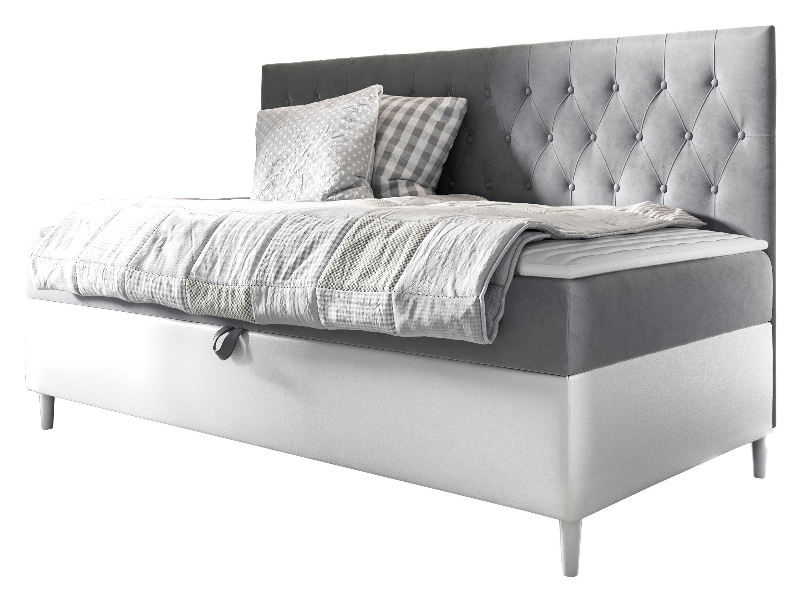 BOXBETT Filip Junior 2 - H3 - Weiß/Grau, Holz (90/200cm) - MIRJAN24