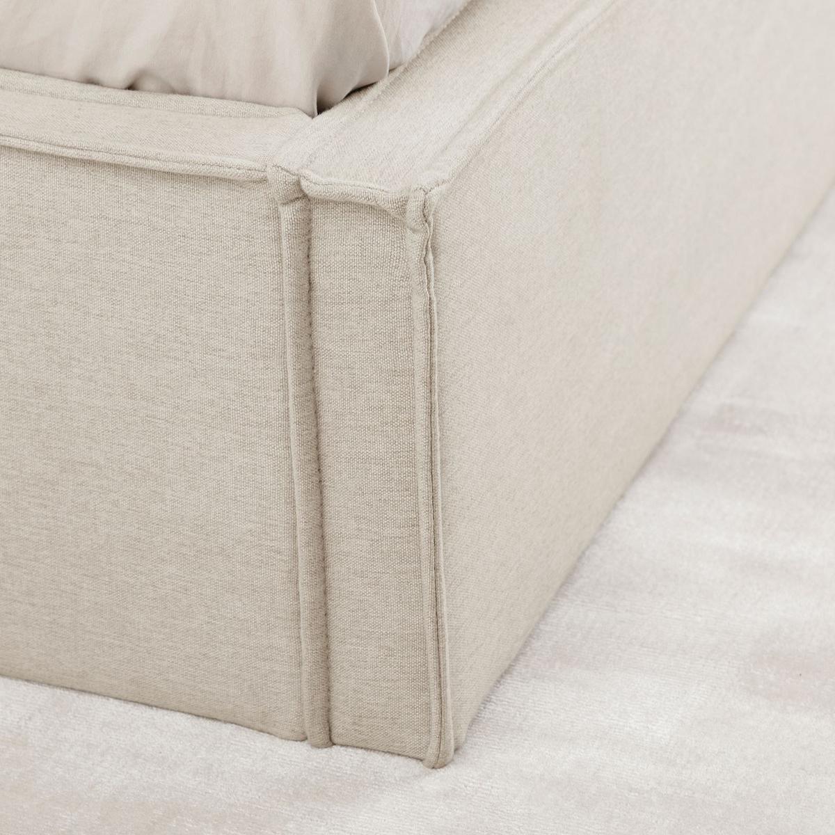 POLSTERBETT PESARO 160x200 cm cremeweiß - Creme, Textil (160/200cm) - IDIMEX
