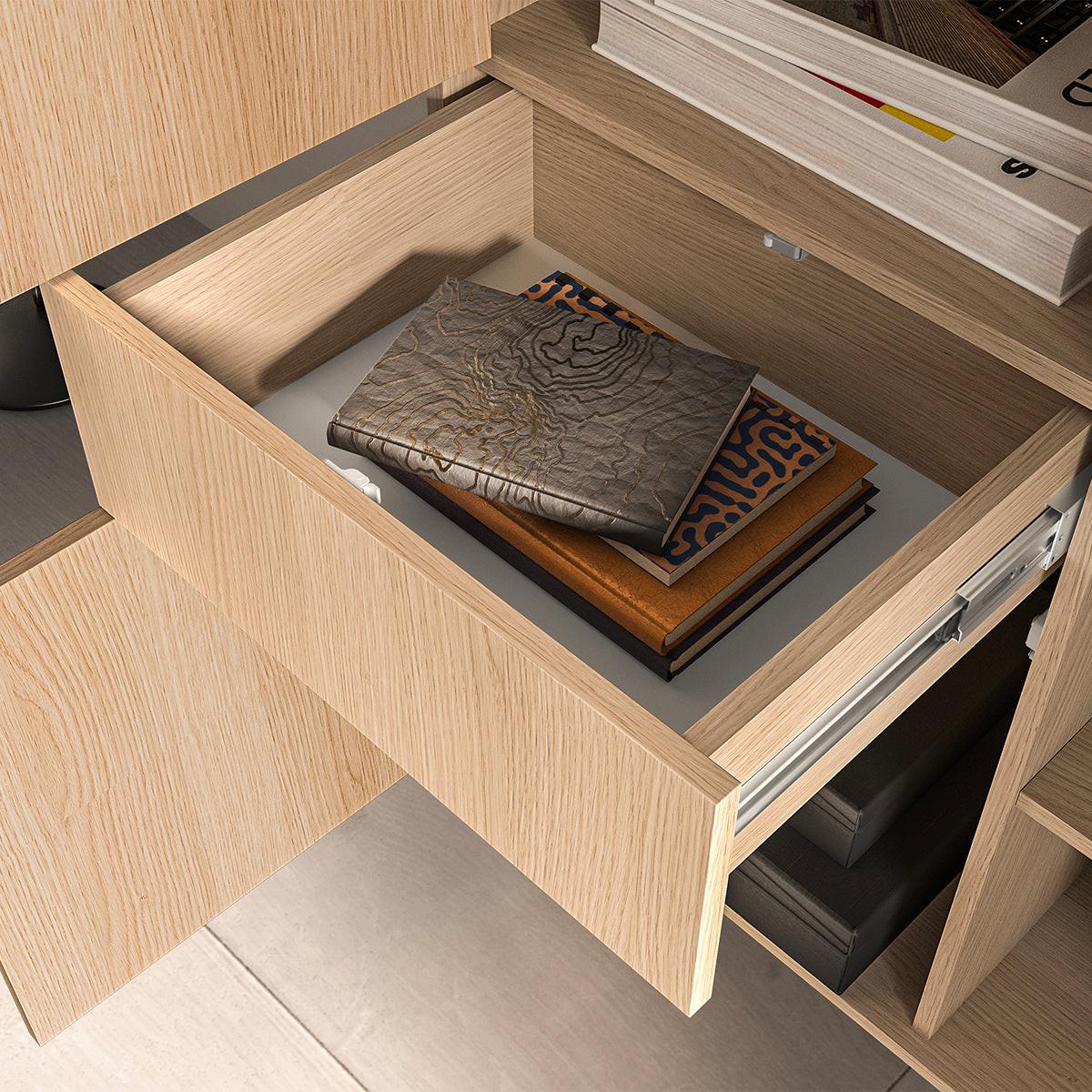 VITRINE Paige Holz und Schwarz - Braun, Holzwerkstoff (92/150/40cm) - Petits-meubles
