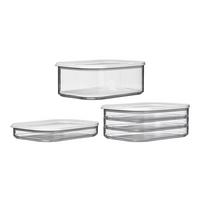 AUFSCHNITTDOSEN Modula transparent 3er Set - Transparent, Kunststoff (2/2/2cm) - Mepal
