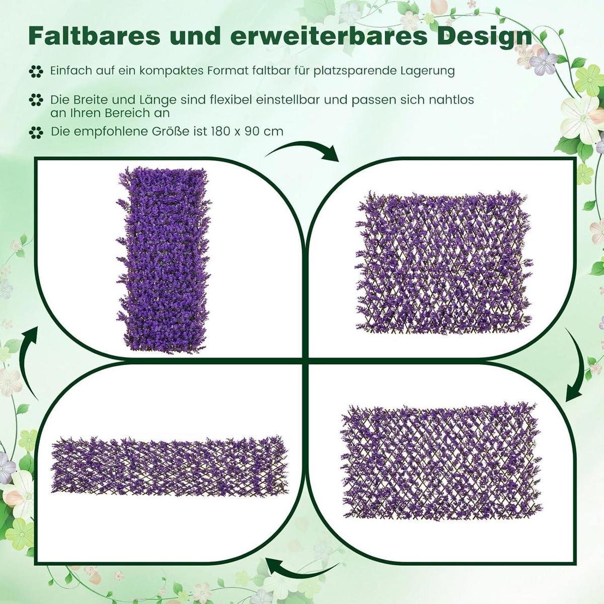 KUNSTPFLANZE Lila - Lila, Kunststoff (8cm) - COSTWAY