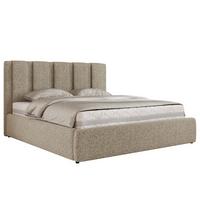 POLSTERBETT SAVINO CLASSIC 200/200 - Dunkelbeige Struktur - Multipocket-Matratze - Bronzefarben, Textil (200/200cm) - MKS