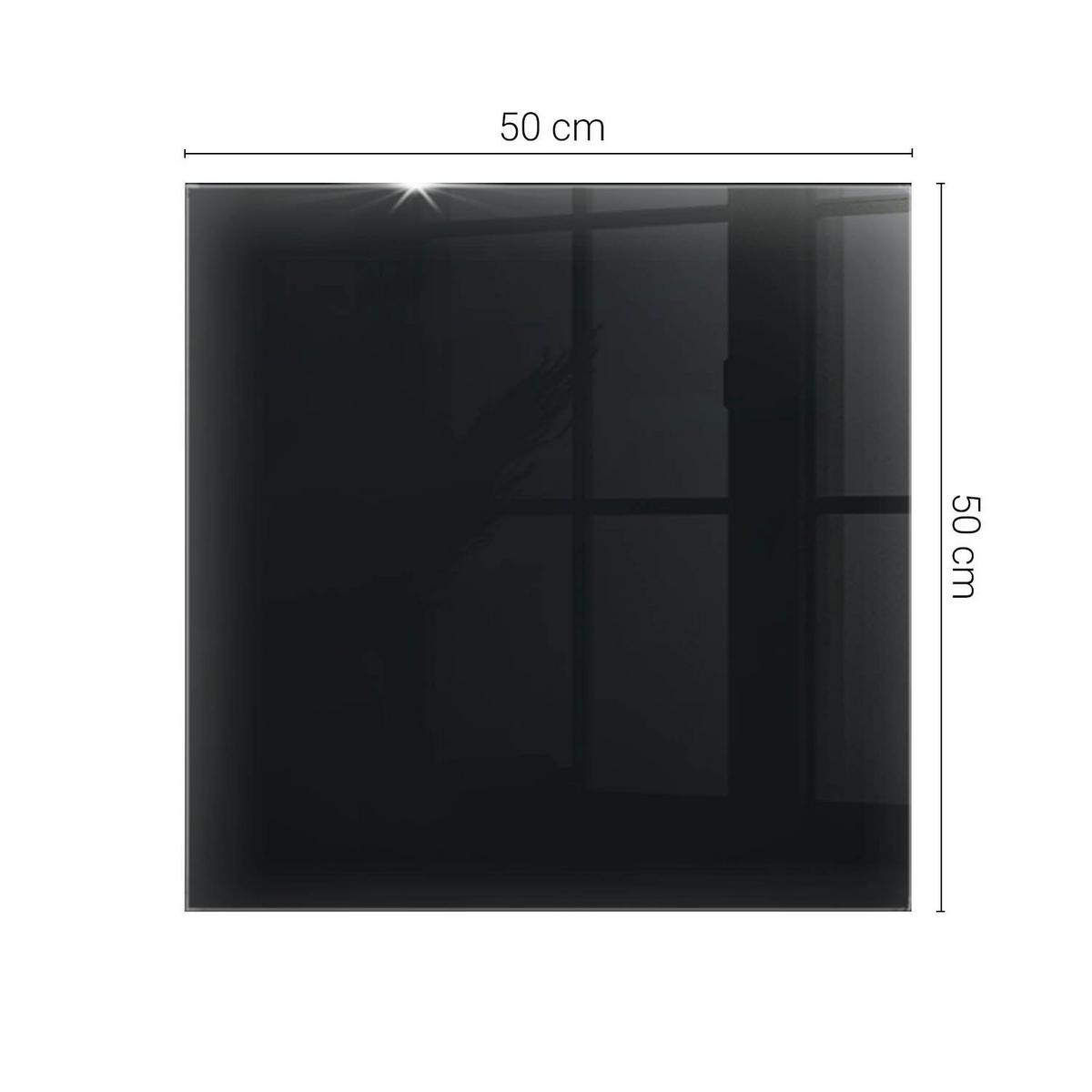 TISCHPLATTE 50x50 cm Farbe Schwarz, glatt - Schwarz, Glas (50/50/0.4cm) - TULUP