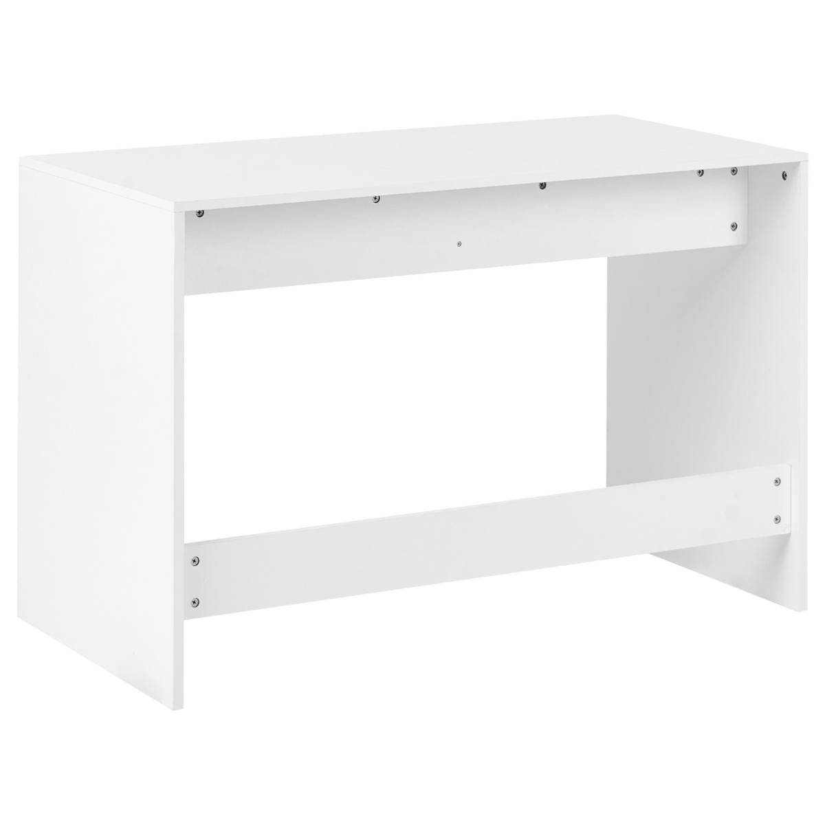 SCHREIBTISCH Weiß 120/60 cm Lutetia - Weiß, Holzwerkstoff (60/120/78cm) - Beliani