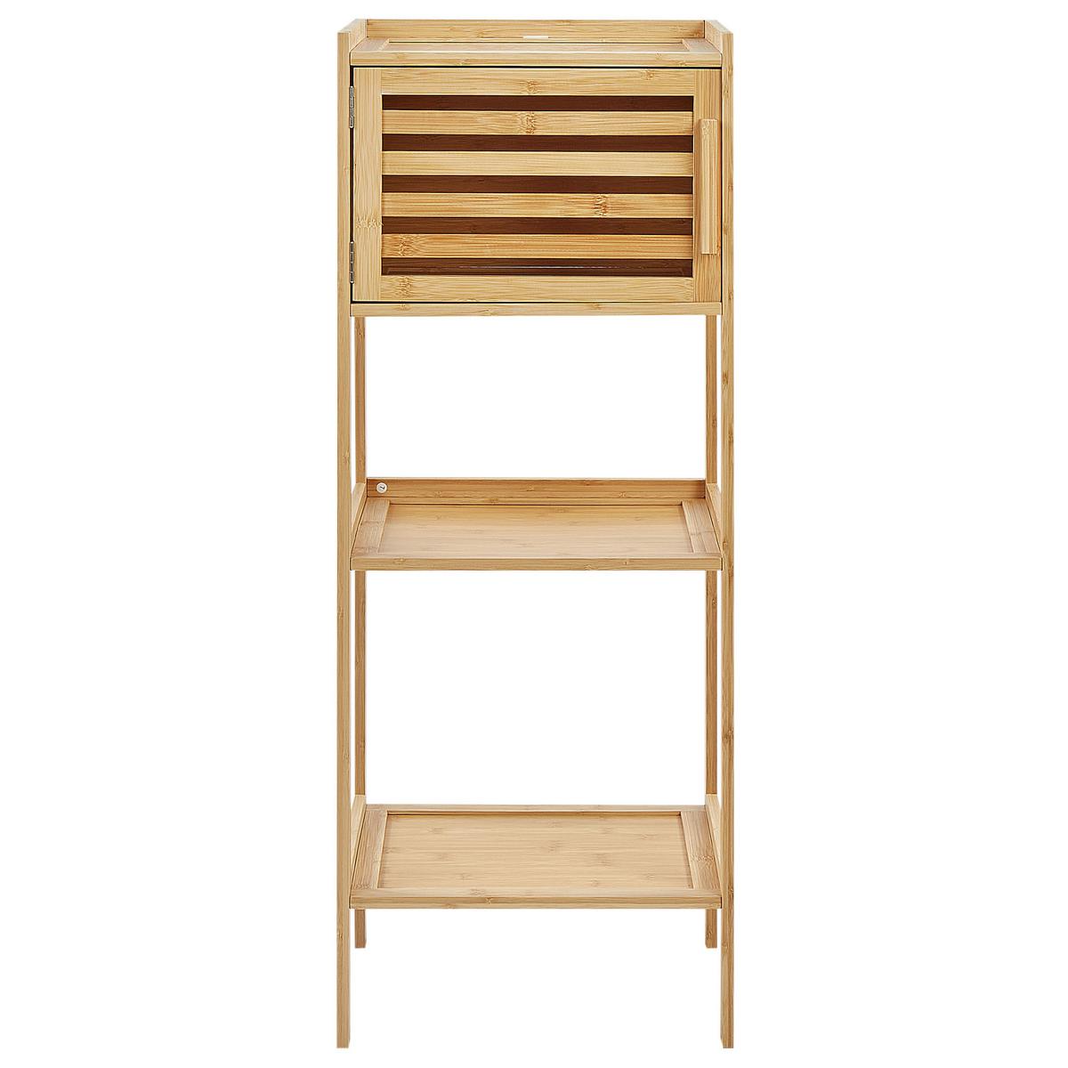 REGAL Bambus Hellbraun Beckley - Braun, Holz (36/91/30cm) - Beliani