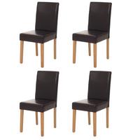 ESSZIMMERSTUHL Braun 4er-Set - Braun, Textil (43/90/56cm) - MCW