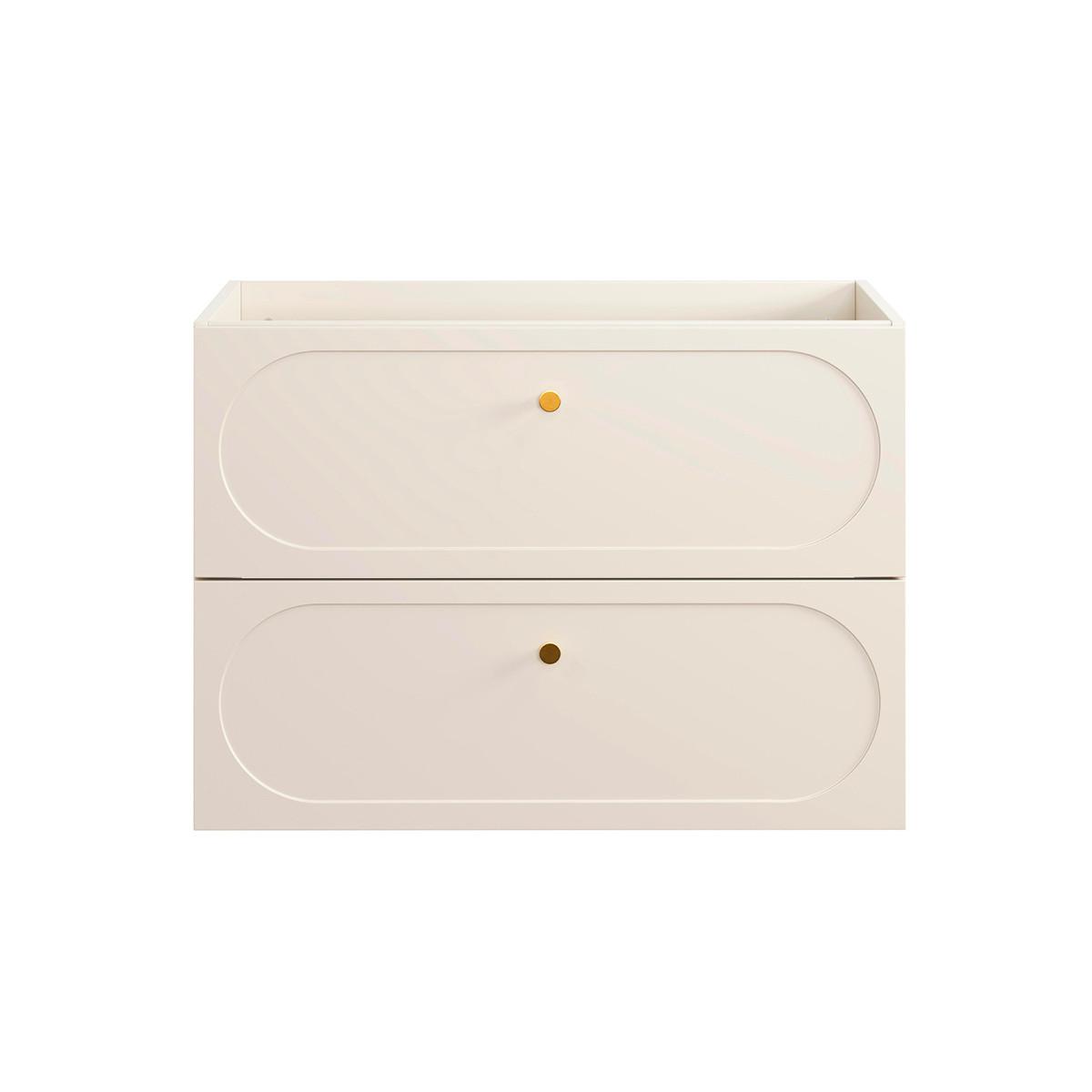 WASCHTISCHUNTERSCHRANK 80.2cm Sanae Sandbeige - Beige, Holzwerkstoff (80.2/57/46cm) - Petits-meubles