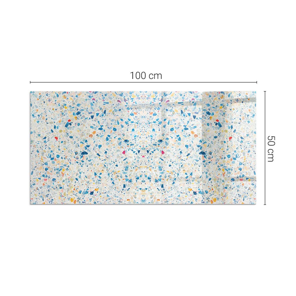 GLASPLATTE für Kamin 100x50 cm - Weiß, Glas (100/50/0.4cm) - TULUP