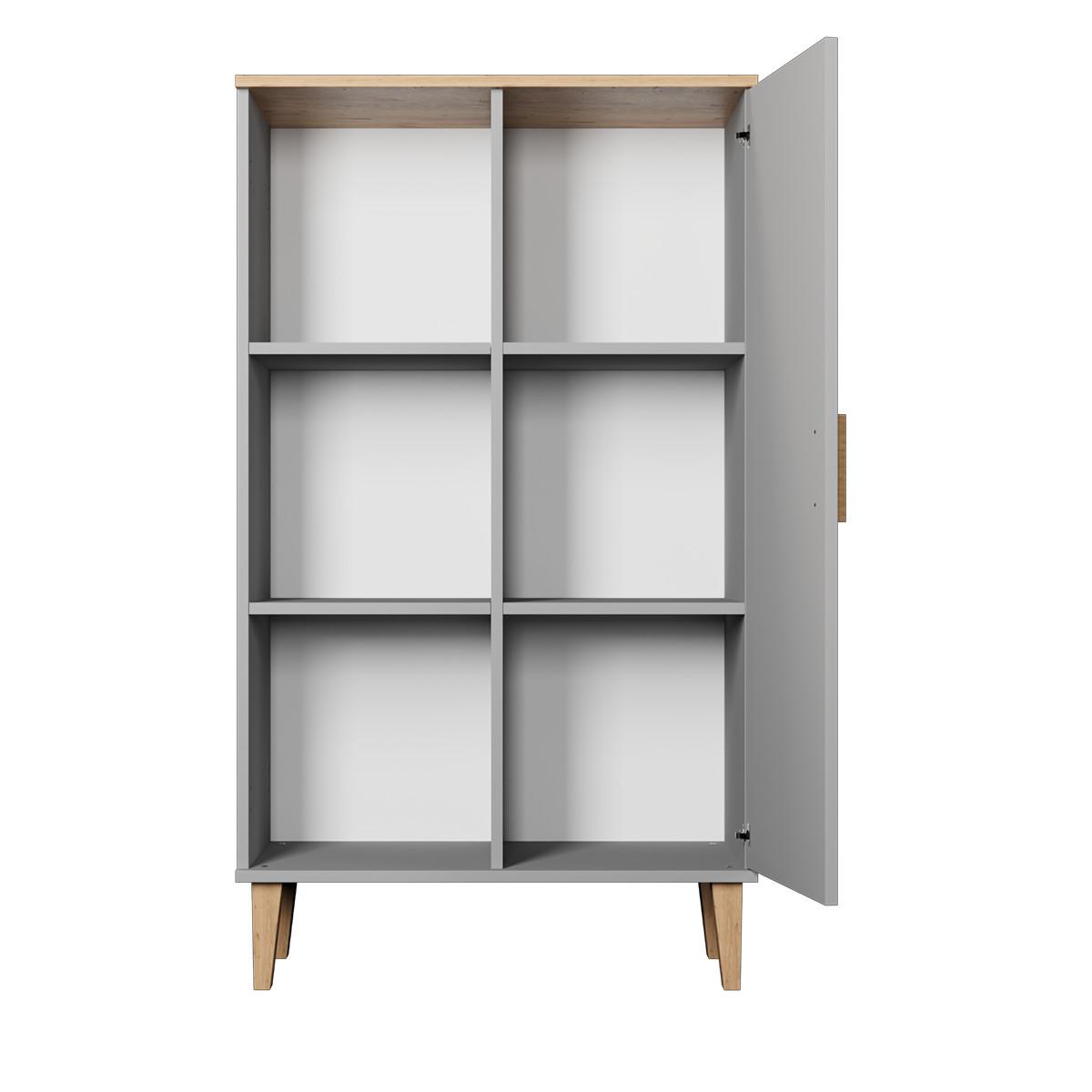 BÜCHERREGAL Denver Grau - Grau, Holzwerkstoff (35/120/80cm) - Petits-meubles