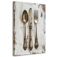 LEINWANDBILD Essen & Trinken 40x60cm - Beige, Textil (40/60cm) - Feeby