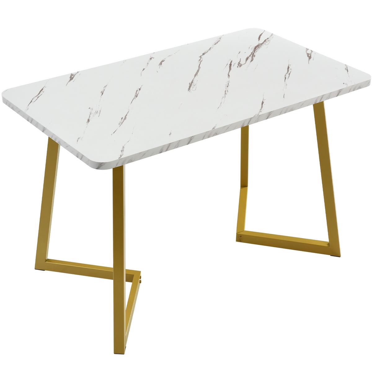 ESSTISCH Golden 117/68/75CM - Goldfarben, Holzwerkstoff/Metall (117/68/75cm) - Urban Meuble
