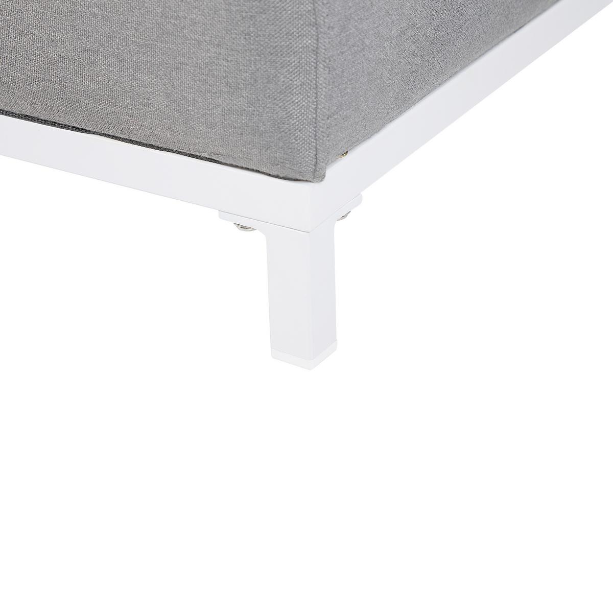 OTTOMANE Rovigo 83/83/38 cm - Grau, Kunststoff/Textil (83/38/83cm) - Beliani
