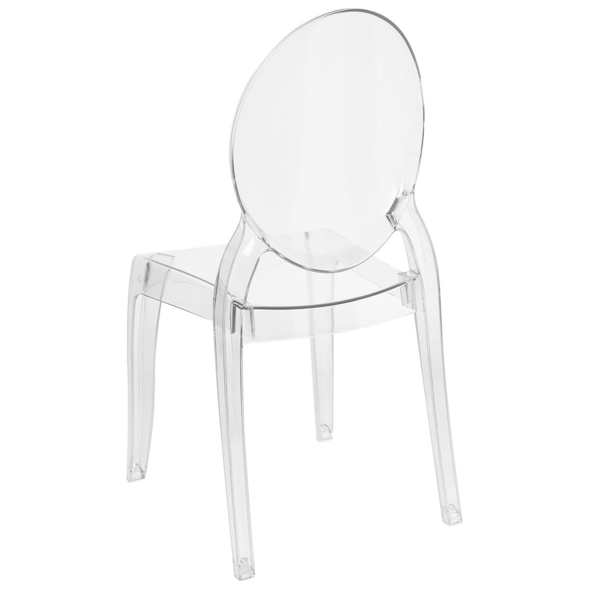 ESSZIMMERSTUHL 4er-Set Transparent Merton - Transparent, Kunststoff (55/95/55cm) - Beliani