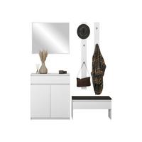 GARDEROBE-SET Simply I - Weiß, Holzwerkstoff (92/107/40cm) - MIRJAN24