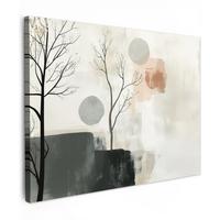 LEINWANDBILD Wabi sabi - Beige - Pflanze Wandbild 40x30 cm - Sandfarben, Textil (40/30cm) - MuchoWow
