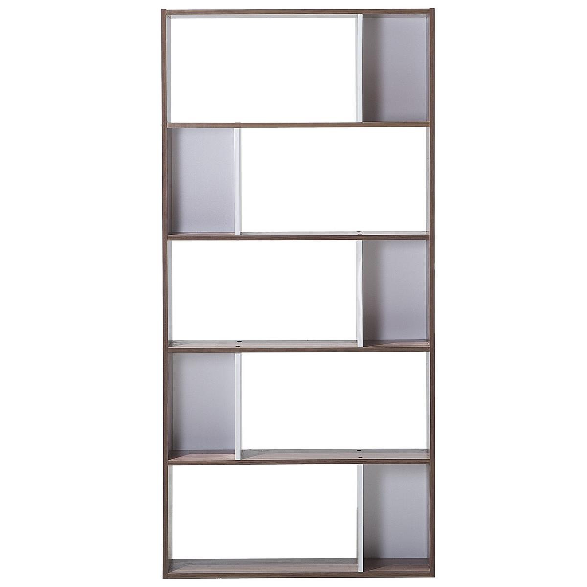 REGAL 5 Fächer Orilla - Dunkelbraun, Holzwerkstoff (83/174/23cm) - Beliani