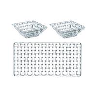 SERVIERPLATTEN Bossa Nova transparent 3-tlg. - Transparent, Glas (2/2/2cm) - Nachtmann