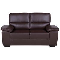 2-SITZER-SOFA Kunstleder Braun Vogar - Dunkelbraun, Kunststoff/Textil (156/90/74cm) - Beliani