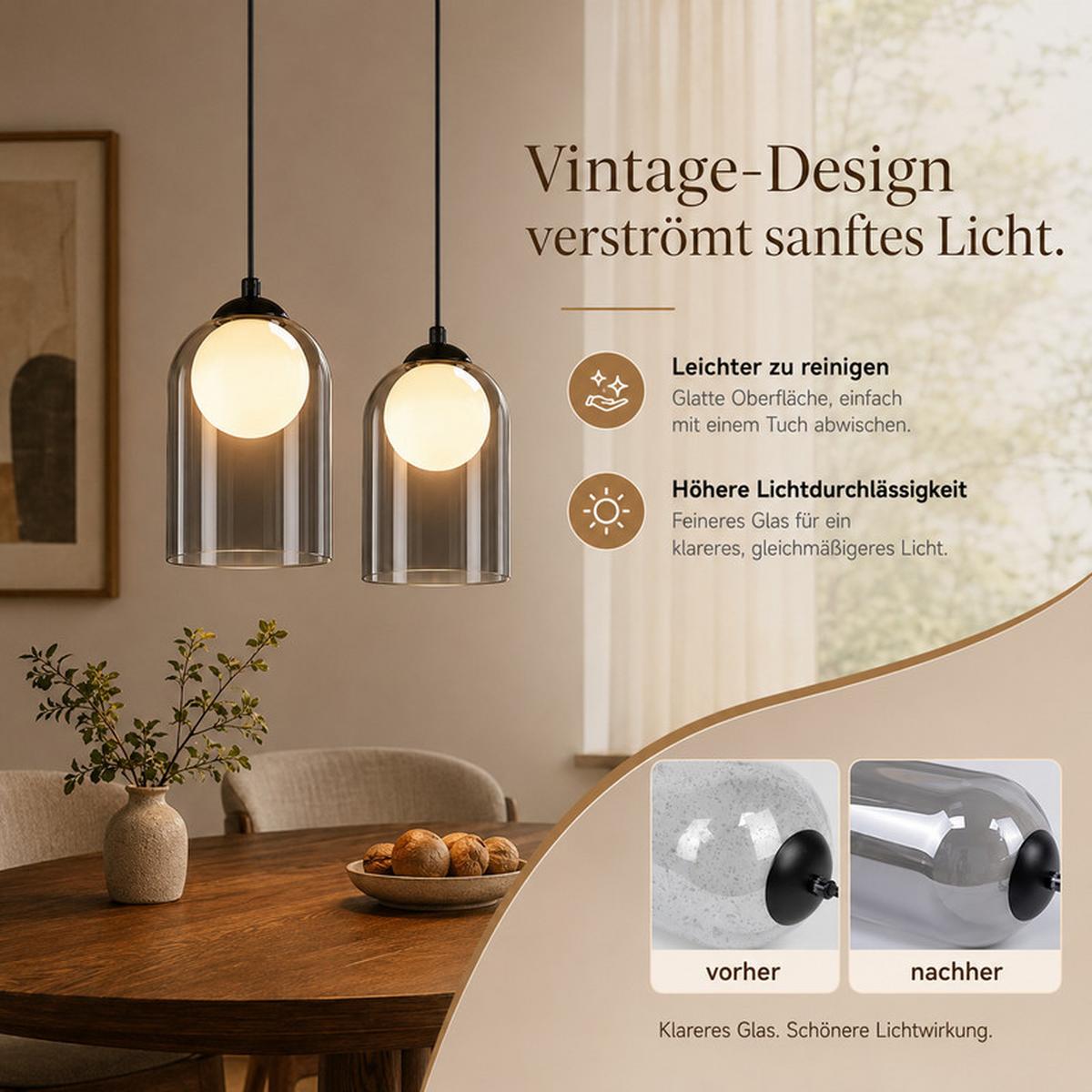 PENDELLEUCHTE Margossian 8/8/145.5 cm - Schwarz, Metall (142/12/12cm) - Nettlife