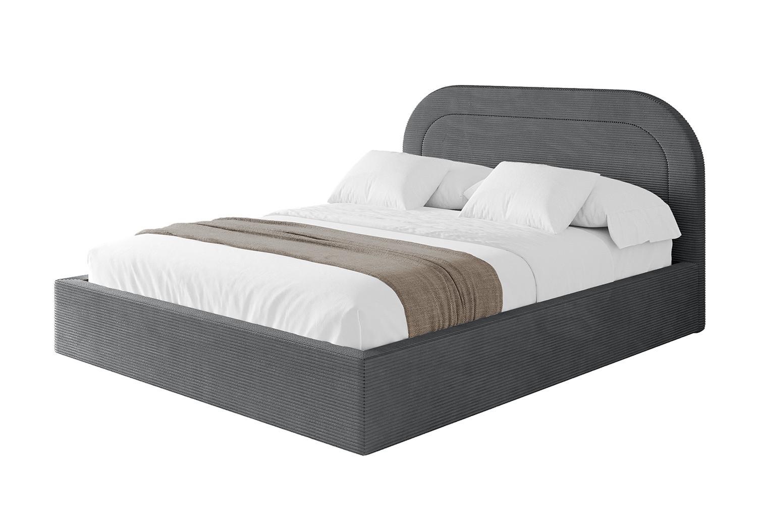 POLSTERBETT mit Bettkasten und Lattenrost, Bett mit Matratze H3/H4 - LERAY 120x200 Dunkelgrau - Anthrazit, Holzwerkstoff/Textil (120/200cm) - ALTDECOR