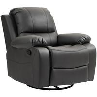 RELAXSESSEL Fernsehsessel mit Liegefunktion, Fußstütze für Wohnzimmer Schwarz - Schwarz, Textil/Metall (100/98/93cm) - HOMCOM