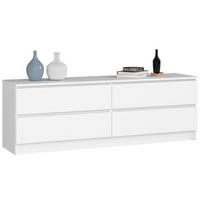 KOMMODE Weiß 55/160/40 - Weiß, Holzwerkstoff (160/55/40cm) - RAUMHIRSCH FURNITURE