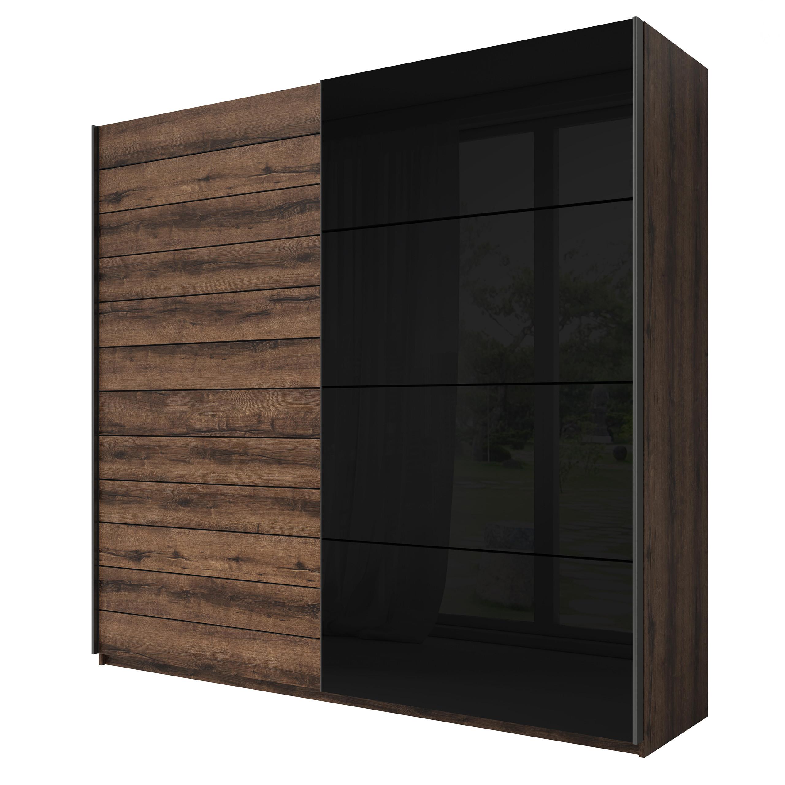 SCHWEBETÜRENSCHRANK COSMICO 270/210/61 cm 2-türig Braun - Braun, Holzwerkstoff (270/210/61cm) - MASSENO