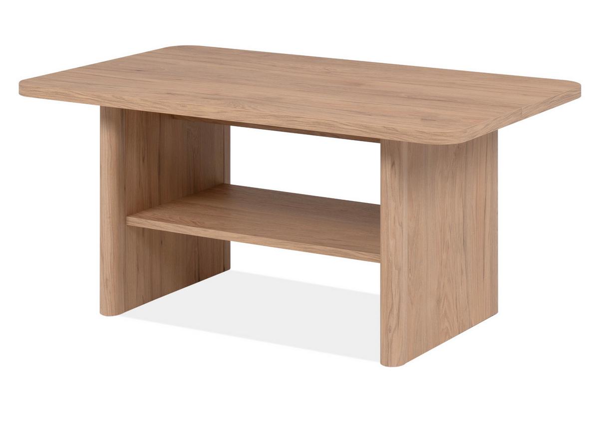 COUCHTISCH Hickory Walnuss 90 x 56 cm, Wohnzimmertisch mit Ablage - Walnussfarben, Holzwerkstoff (56/90/42cm) - Furn.Design