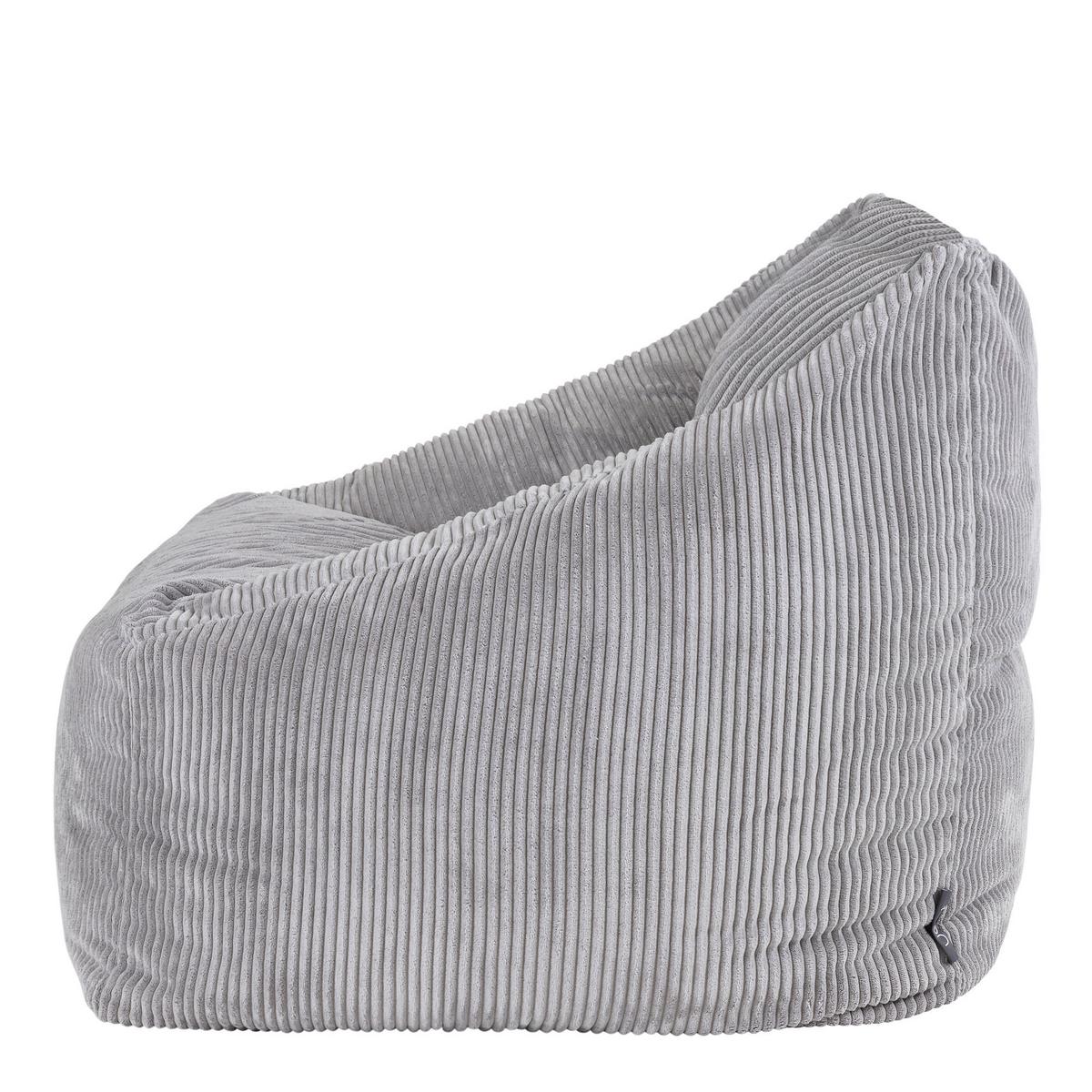 SITZSACK Cord Sessel Natalia - Hellgrau/Grau, Textil (97/73/84cm) - icon
