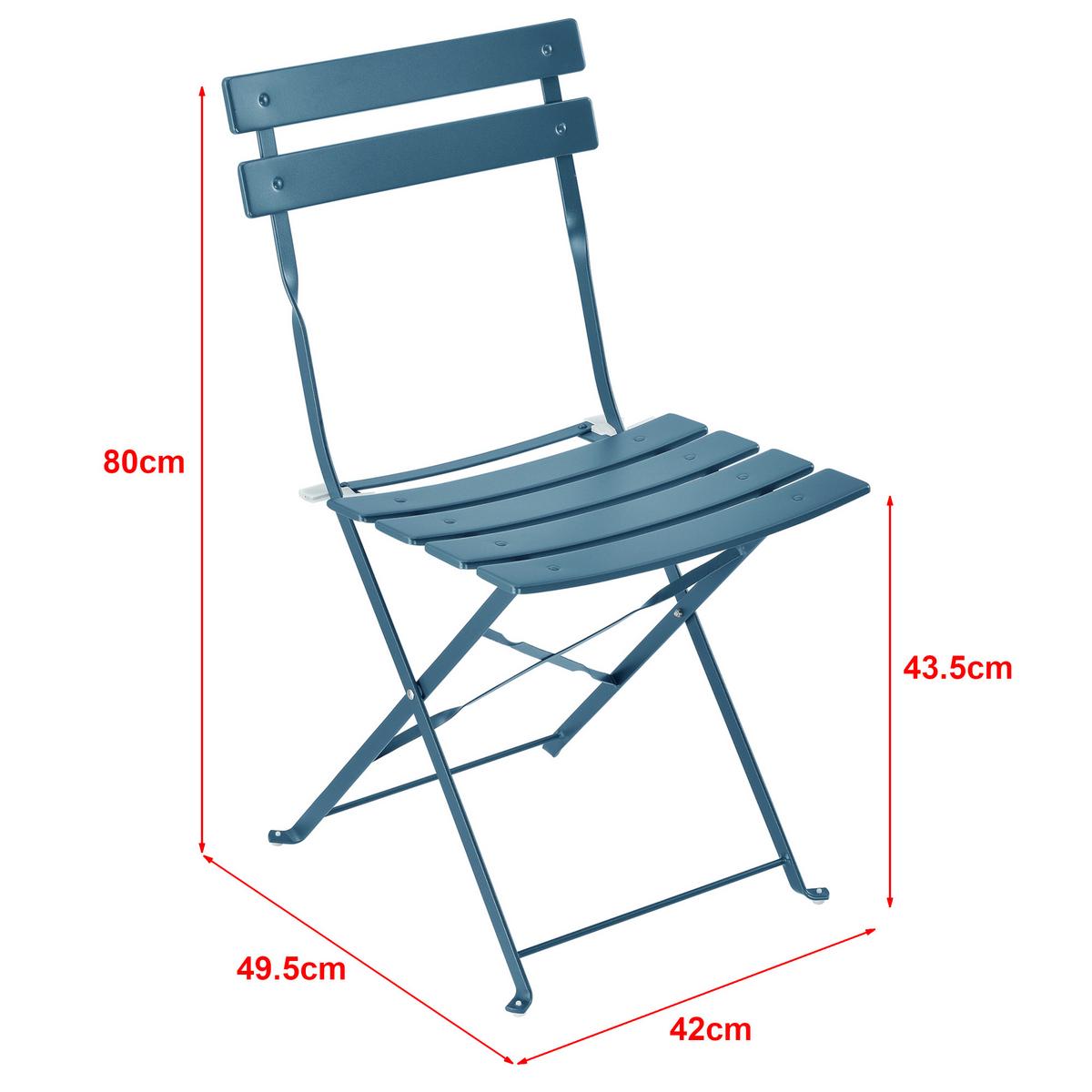 BALKON-SET 3 TLG. Caprile - Türkis, Metall - [en.casa]
