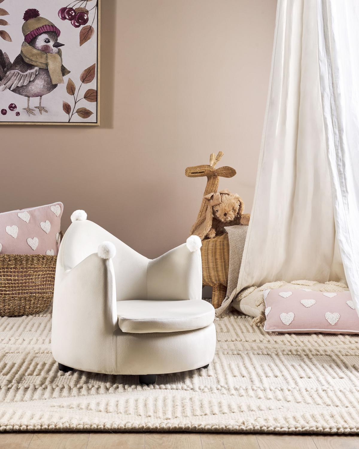 KINDERSESSEL Hellbeige Vega - Beige/Schwarz, Textil (50/47/44cm) - Beliani