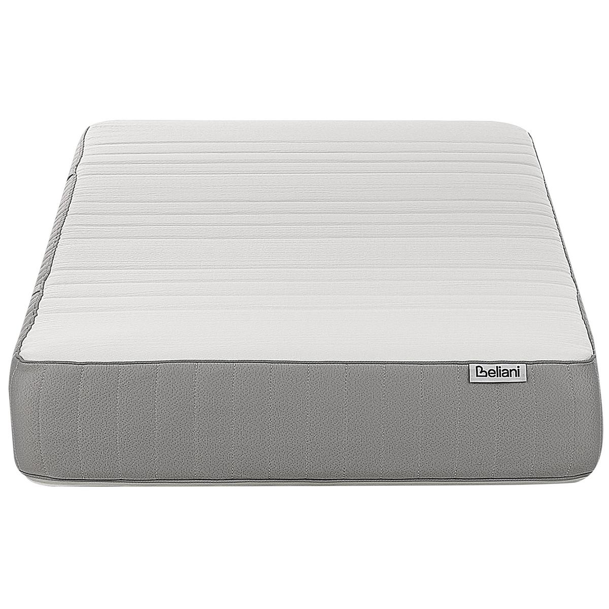 SCHAUMMATRATZE H2/3 Mittel 90/200 cm Cheer - Weiß, Textil (90/200cm) - Beliani