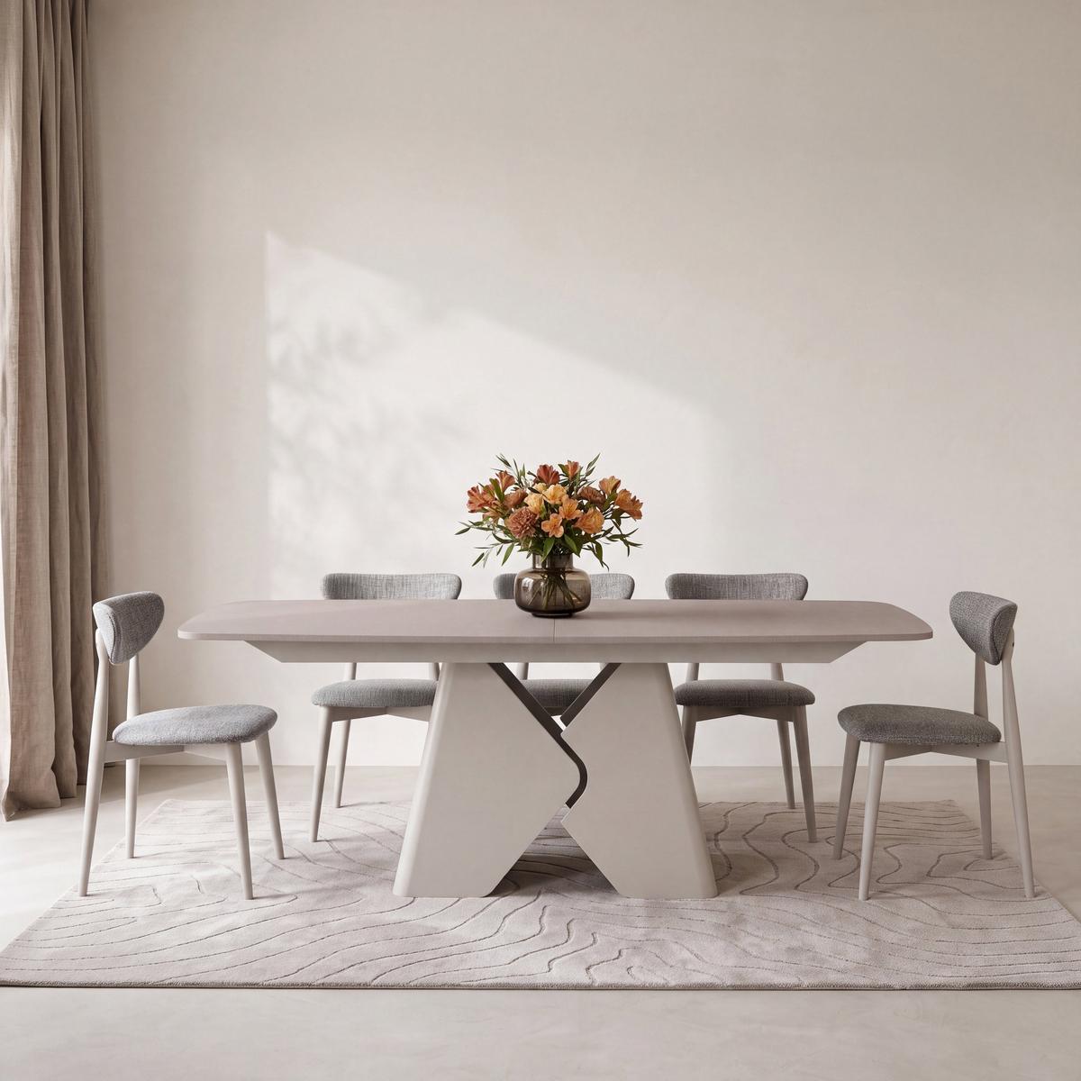 ESSTISCH Vanta rechteckig ausziehbar verlängerbar mit Metallgestell in Kaschmir Grau, Kaschmir 200-290/90/76 cm - Kaschmir/Beige, Holzwerkstoff/Metall (90/290/76cm) - WFL GROUP