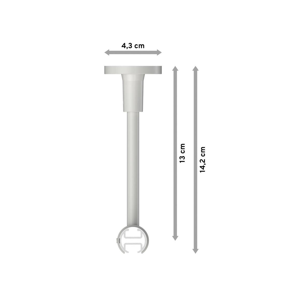 GARDINENSTANGE INNENLAUF Sonette Savio 420 cm (geteilt in 3 x 140 cm), 1-läufig, 20 mm Ø Weiß - Weiß, Metall (420cm) - INTERDECO