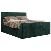 BOXSPRINGBETT TILIANO DUO 140/200 - Dunkelgrün Cord - H3 - Dunkelgrün, Textil (140/200cm) - MKS