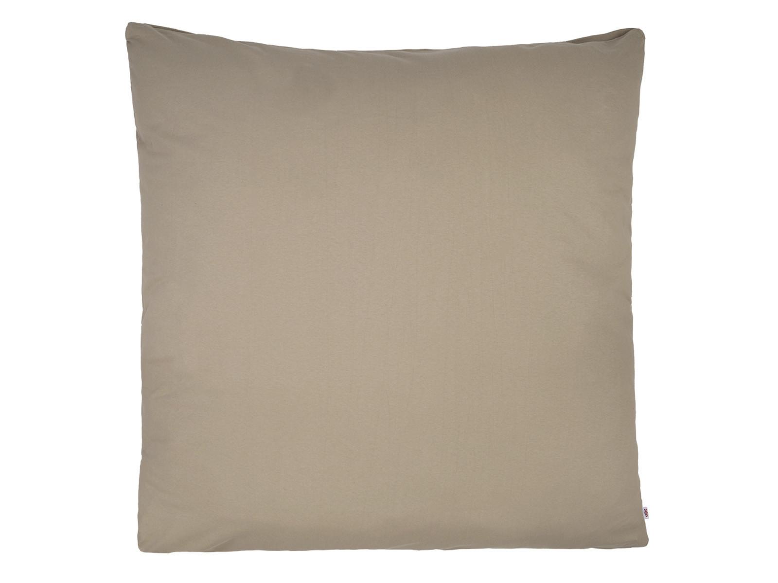 KISSENHÜLLE BasicSoft plaza-taupe 100% Baumwoll-Jersey 80/80 cm - Taupe, Textil (80/80cm) - beties Heimtextil