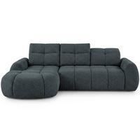ECKSOFA Sorel Mini mit Automatisch verstellbarer Sitztiefe und Kopfstützen, links, Dunkielgrau - Dunkelgrau, Textil (190/275cm) - Beautysofa