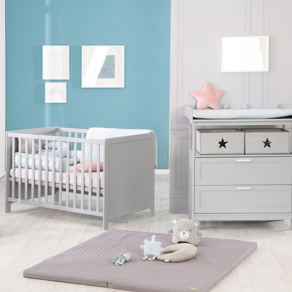 BABYZIMMER-SET Hamburg mit Schubladen 2-teilig - Taupe, Holzwerkstoff (66/76/123cm) - Roba