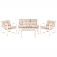 LOUNGE-SET Beige Garda - Beige, Metall - Beliani