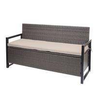 SITZBANK Grau, Beige - Beige/Grau, Kunststoff (164/87/57cm) - MCW