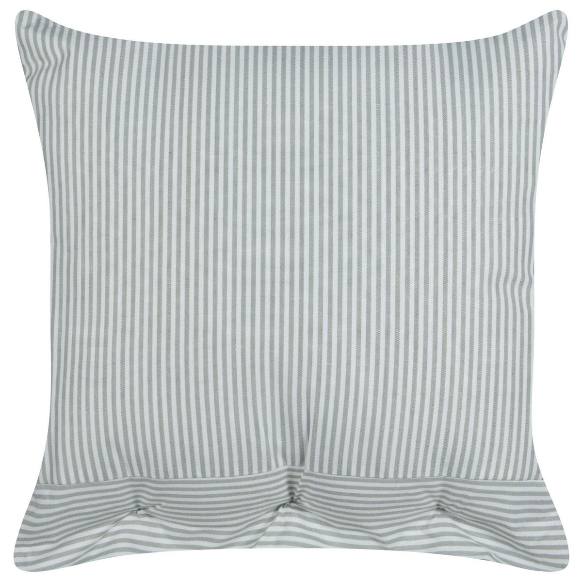 DEKOKISSEN 2er-Set Mintgrün 45/45 cm Sebrine - Weiß/Braun, Textil (45/45cm) - Beliani