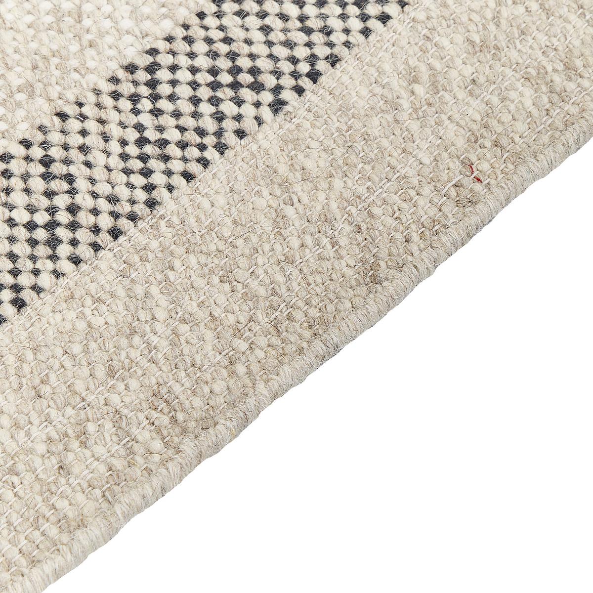 KURZFLOR-TEPPICH Tacettin 230/160 cm - Schwarz, Textil (160/230cm) - Beliani