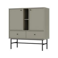 KOMMODE TORINO 100/108/41 cm mit 2 Schubladen 2 Türen Hellgrün - Hellgrün, Holzwerkstoff (100/108/41cm) - MASSENO