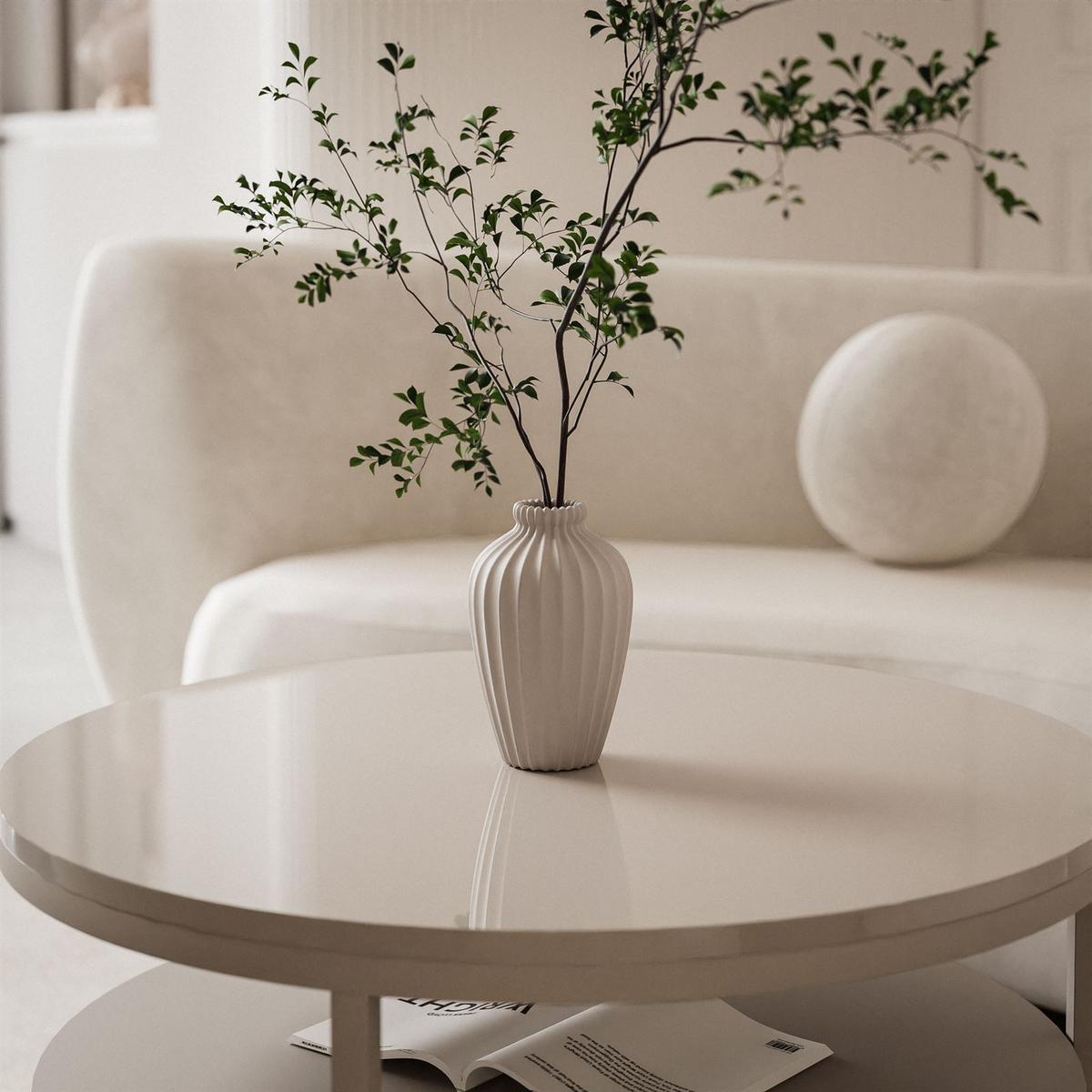 COUCHTISCH CIRI SLIM KASCHMIR HOCHGLANZ mit Regal - Beige, Holzwerkstoff (60/60/42cm) - Lookway