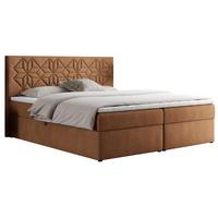 BOXBETT LEILA 120/200 Orange Struktur - H3 - Orange, Holz/Textil (120/200cm) - MKS