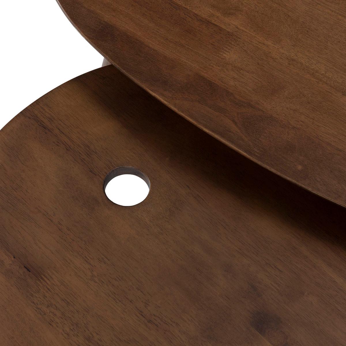 COUCH-/BEISTELLTISCH-SET Eclipse Walnussfarbe - Wildeiche, Holz (45/100/60cm) - VS Venta-stock